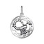 Серебряная подвеска Скорпион с резным орнаментом 53011766-8
